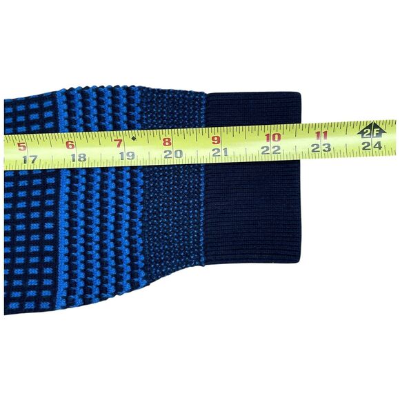 Tommy Hilfiger Striped Pullover Sweater Navy Blue 100% Cotton Nautical Preppy M - Picture 6 of 12